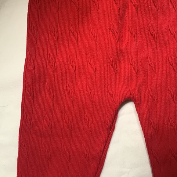Healthtex 12-24 month red leggings. Sweater like design. Very stretchy. - Picture 2 of 4